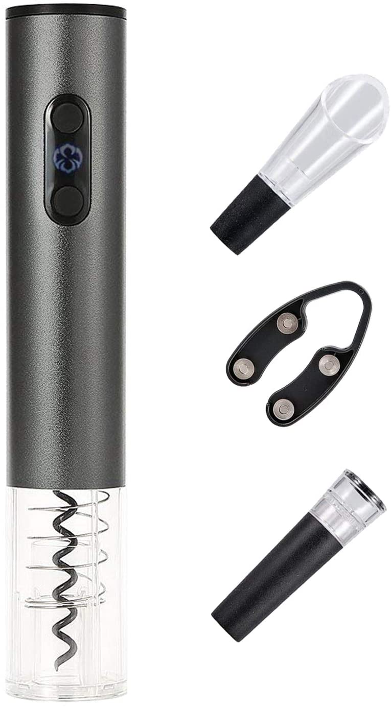 Cavatappi elettrico senza fili con apribottiglie automatico e tappo per sottovuoto - immagine 3