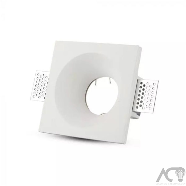 Portafaretto da Incasso Quadrato V-TAC Corpo in Gesso Bianco