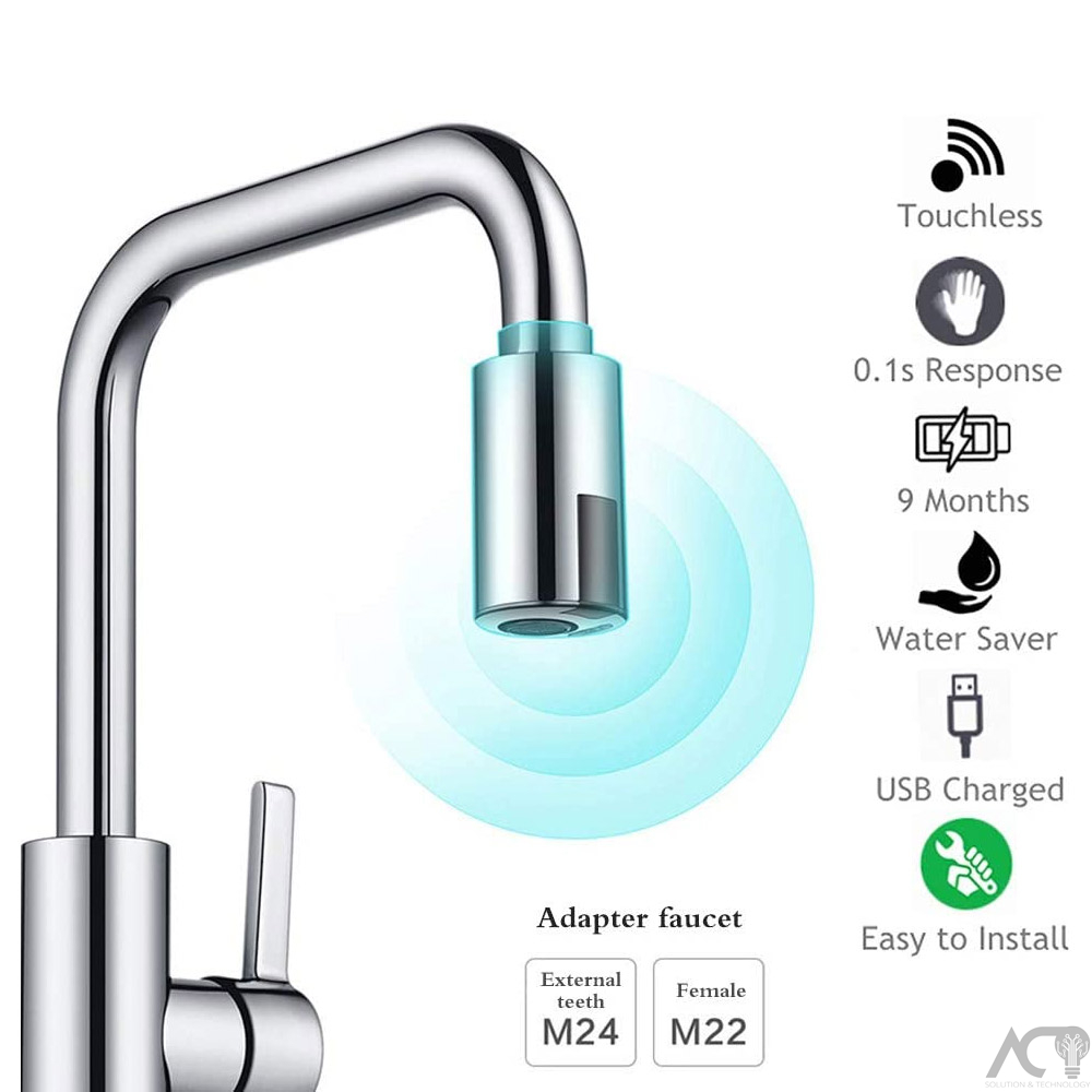 Rubinetto intelligente Ricarica USB Sensore di risparmio idrico