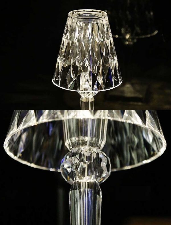 Lampada simil Cristallo LED 3 luci Decorativa, per Atmosfera e Luce Notturna - immagine 4