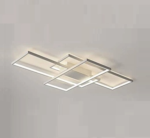 Vivalamp: Plafoniera Moderna a LED 120W 3 luci più 1 di presenza, Dimmerabile con Telecomando