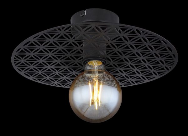 Plafoniera a Soffitto Lampadario Applique E27 Design Illuminazione Nero - immagine 3