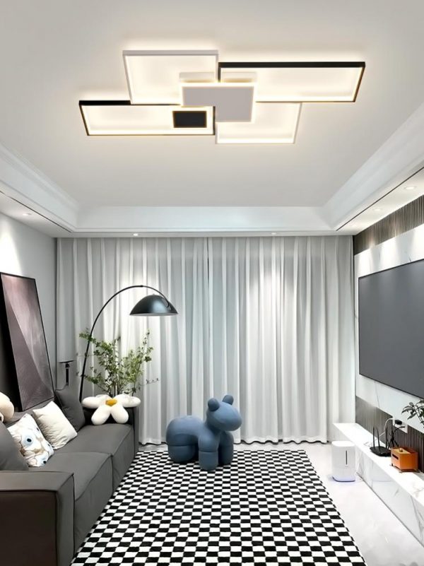 Plafoniera a Led con luci incorporato a led Si può cambiare 3 tonalità di luce calda, naturale e fredda - immagine 3