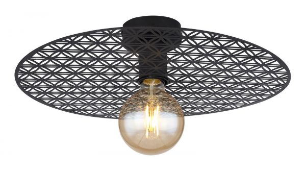 Plafoniera a Soffitto Lampadario Applique E27 Design Illuminazione Nero - immagine 5