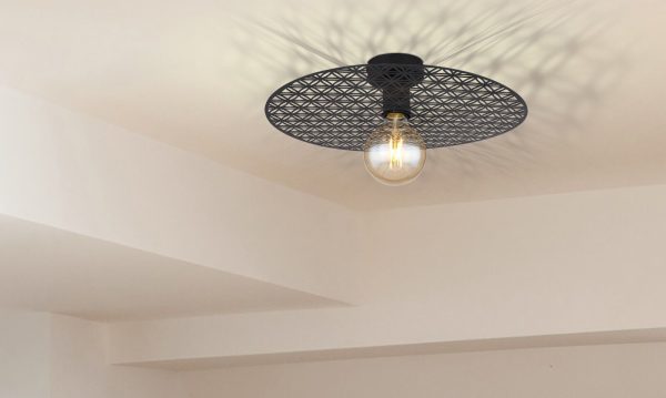Plafoniera a Soffitto Lampadario Applique E27 Design Illuminazione Nero - immagine 6
