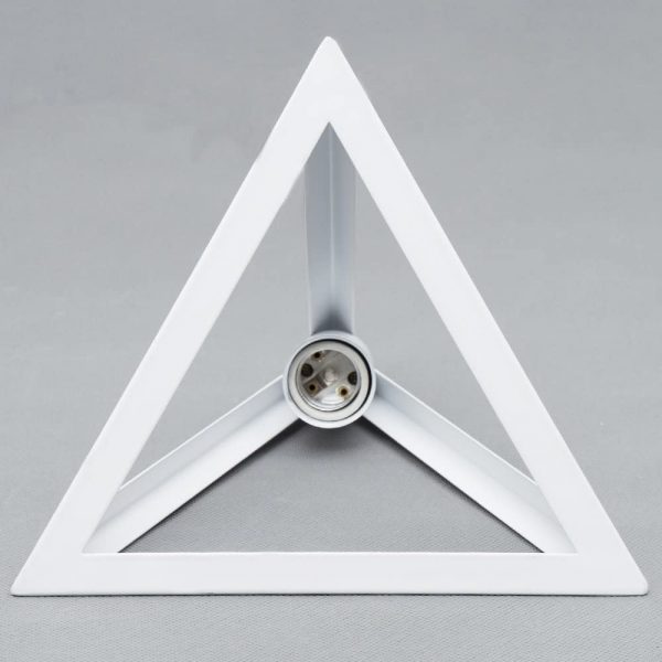 Lampadario a sospensione moderna, lampada a sospensione stile geometrico, lampada in metallo in forma triangolo - immagine 7