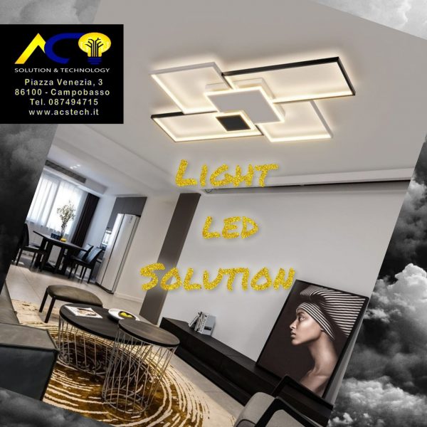 Plafoniera a Led con luci incorporato a led Si può cambiare 3 tonalità di luce calda, naturale e fredda