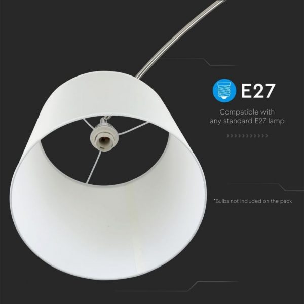 V-TAC Piantana LED Ricurva con Portalampada - immagine 7