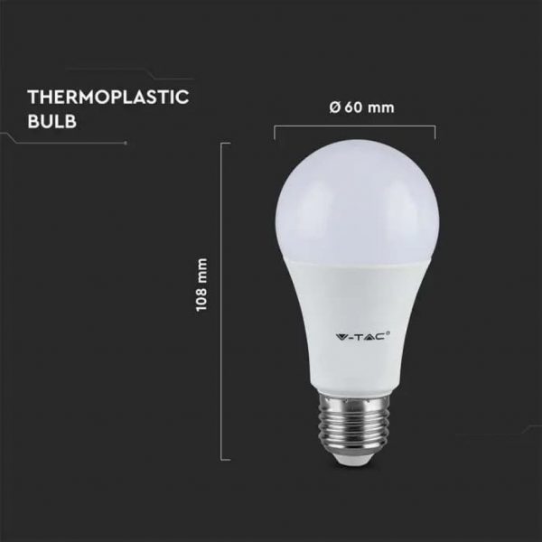 V-TAC Lampadina LED E27 8,5W A60 pacco da 10 - immagine 2