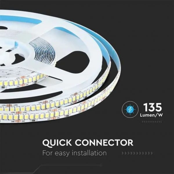 V-TAC Strip LED 18W/mt 24V IP20 10mm 5mt - immagine 7