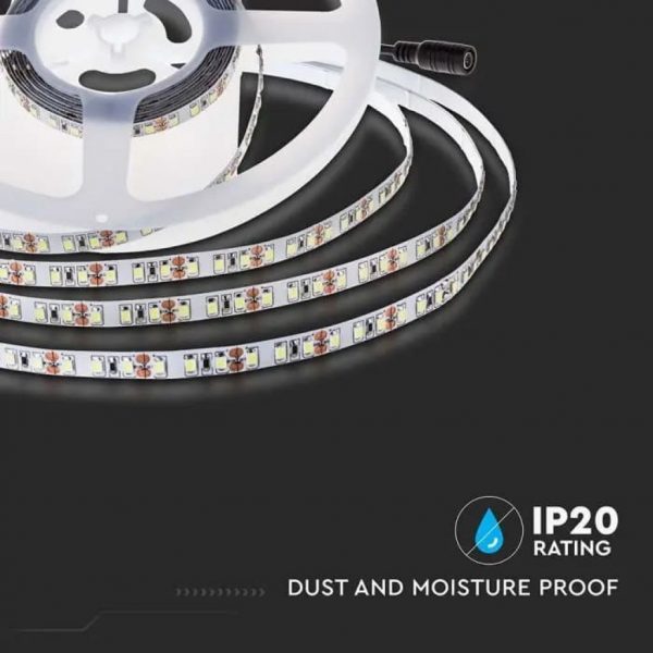 V-TAC Strip LED SMD2835 8W/m 5m 120 LED/m 137LM/W 24V IP20 10m - immagine 4