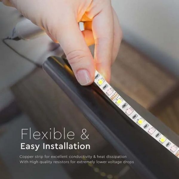 V-TAC Strip LED SMD5050 8W/m 5m 60 LED/m 12V RGB + w(w/n/c) IP20 10mm - immagine 7