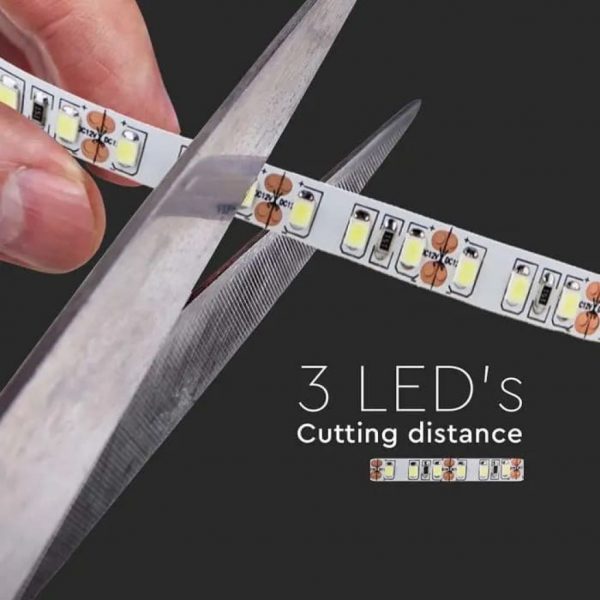 V-TAC Strip LED SMD2835 8W/m 5m 120 LED/m 137LM/W 24V IP20 10m - immagine 7