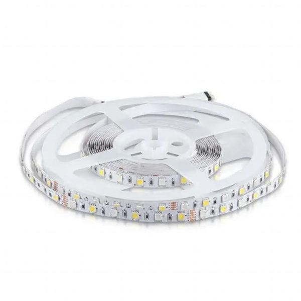 V-TAC Strip LED SMD5050 8W/m 5m 60 LED/m 12V RGB + w(w/n/c) IP20 10mm - immagine 9