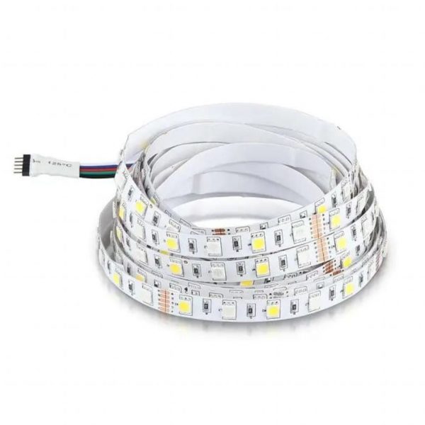 V-TAC Strip LED SMD5050 8W/m 5m 60 LED/m 12V RGB + w(w/n/c) IP20 10mm - immagine 10