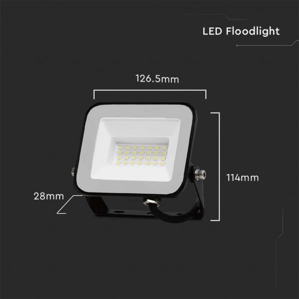 V-TAC Faro LED Chip Samsung 20W Colore Nero IP65 - immagine 3