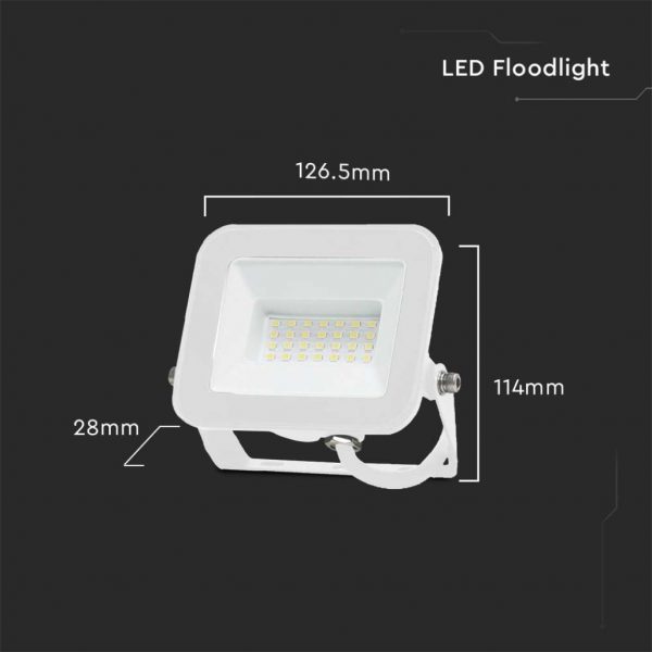 V-TAC Faro LED Chip Samsung 20W Colore Bianco IP65 - immagine 3