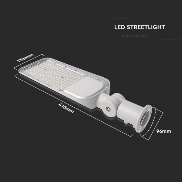V-TAC Armatura Stradale LED 50W Grigio IP65 - immagine 11