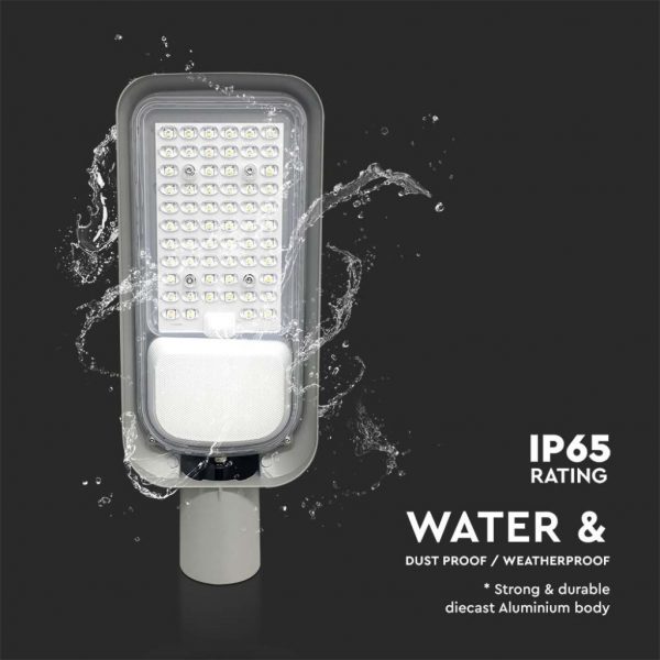 V-TAC Armatura Stradale LED 50W Colore Grigio IP65 - immagine 4