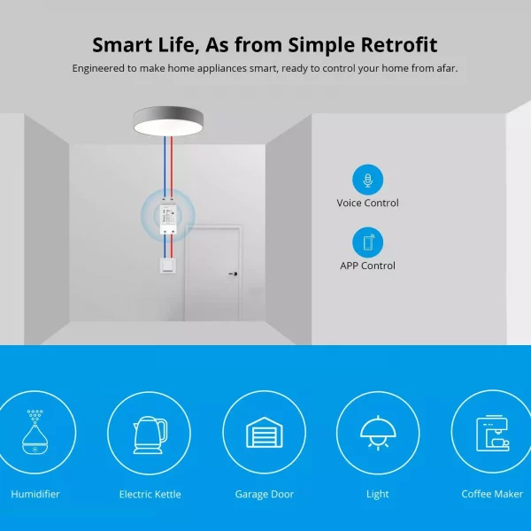 SONOFF BASICR2 Smart Switch Interruttore WiFi - immagine 5