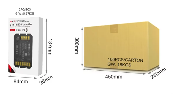 Controller LED 2 in 1 (2,4 GHz) Uscita 30A - immagine 5