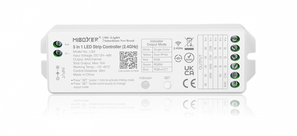 Controller per strisce LED 5 in 1 RGB+CCT 15A (2,4 GHz) - immagine 4
