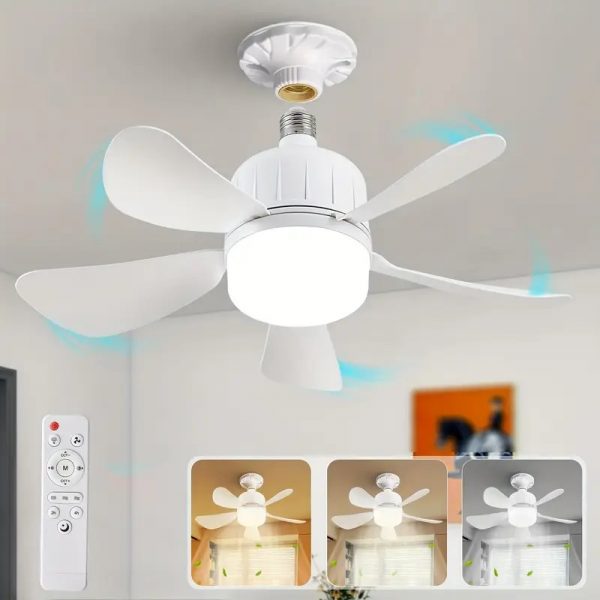 Lampada da soffitto con ventilatore e telecomando