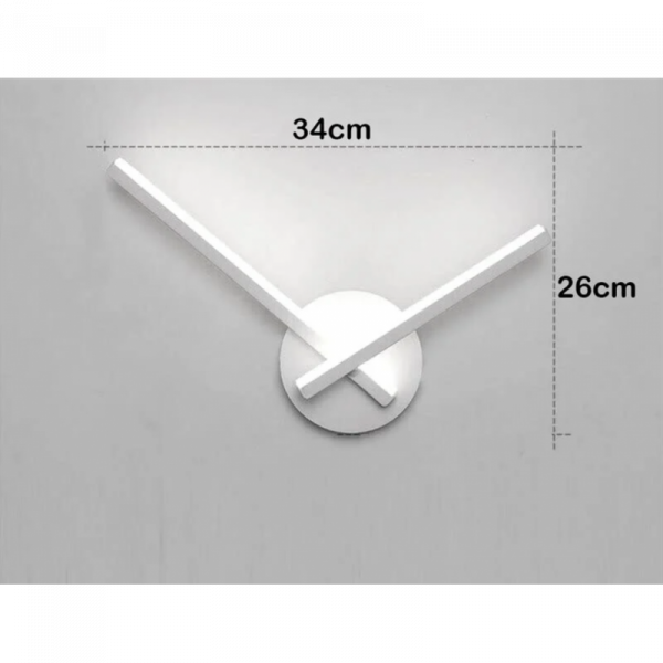 Applique da parete luce led 6w incrociato bianco - immagine 5