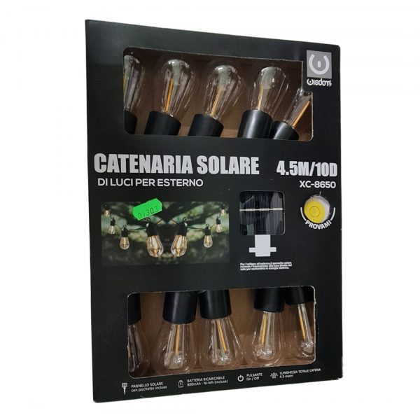 Catena luminosa a Led decorativa con pannello solare - immagine 3