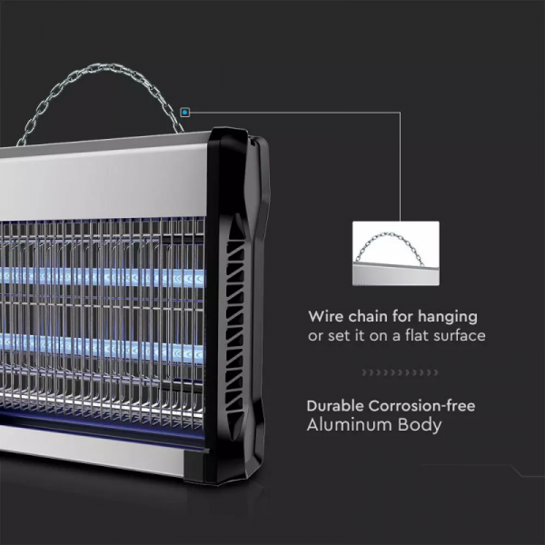 Zanzariera Elettrica con Tubi T8 UV 2 x 15W - immagine 3