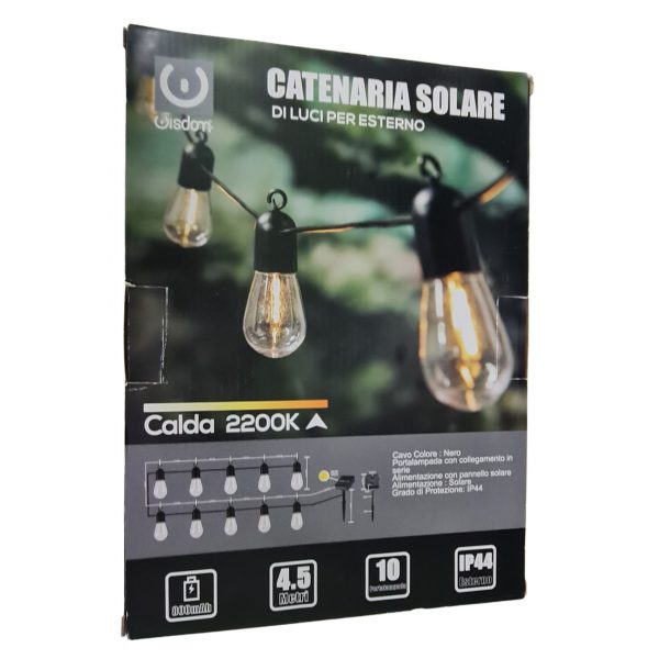 Catena luminosa a Led decorativa con pannello solare - immagine 4