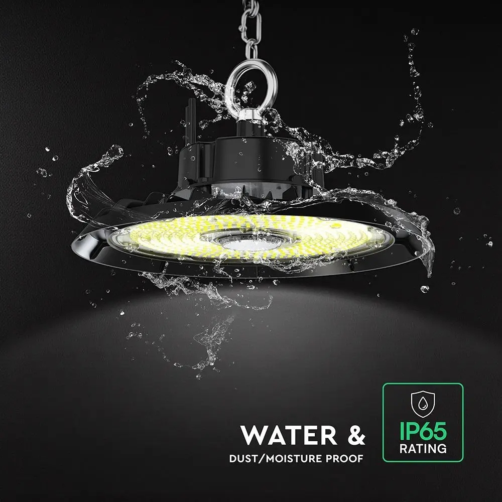 Campana Industriale LED Chip CREE 200W 135LM/W UFO Nera 6500K IP65 - immagine 2